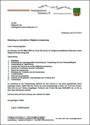 Jahreshauptversammlung 2019